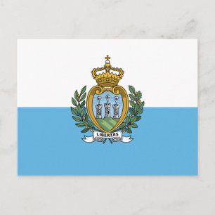 San Marino Flagga Vykort