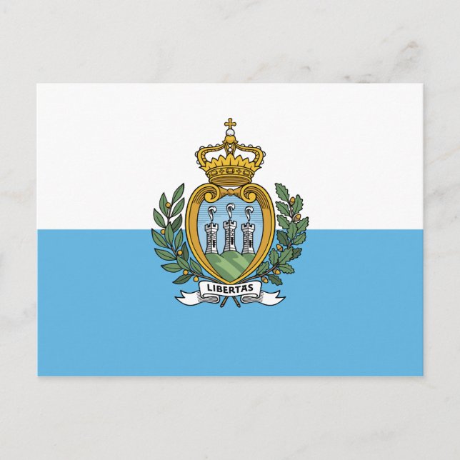 San Marino Flagga Vykort (Framsida)