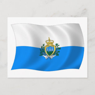 San Marino Flagga vykort