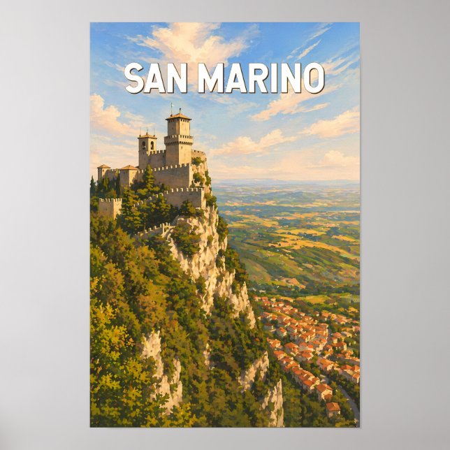 San Marino Illustration Resa Konst Vintage Poster (Framsidan)