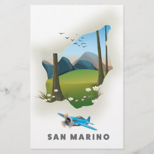 San Marino Illustrerad reseaffisch.