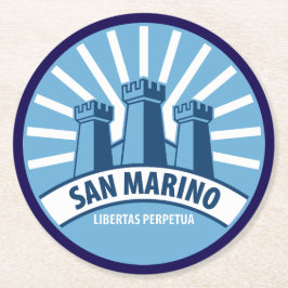 San Marino Libertas Perpetua Underlägg Papper Rund