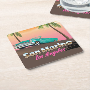 San Marino Los Angeles Underlägg Papper Kvadrat
