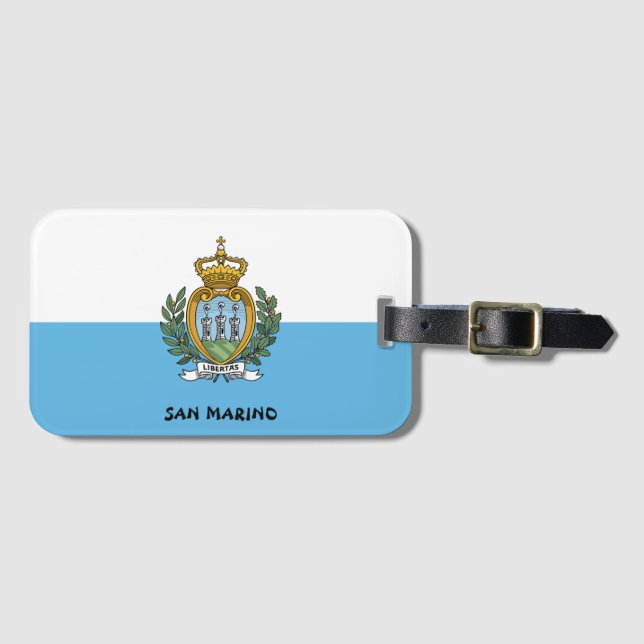 San Marino National Flagga Patriotic Bagagebricka (Framsida horisontal)