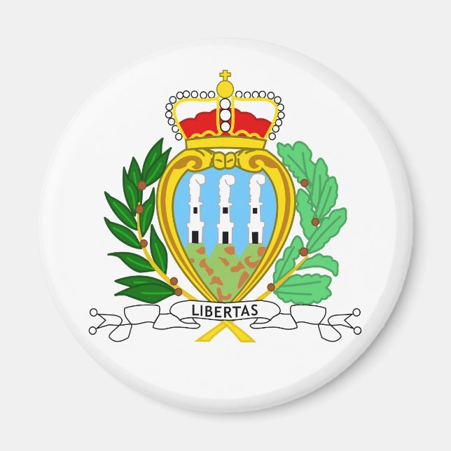 San Marino-Officiellen Jackar av Arm Heraldry Symb Magnet (Framsidan)