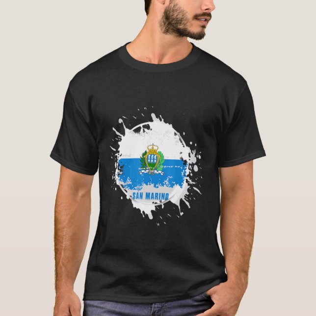 San Marino Stänk T Shirt (Framsida)