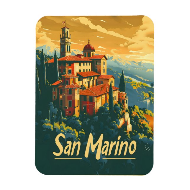 San Marino Travel Magnet (Vertikal)