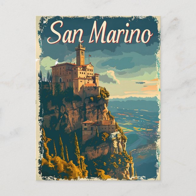 San Marino Vintage Vykort (Framsida)