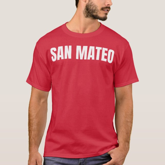 San Mateo City retro T Shirt (Framsida)