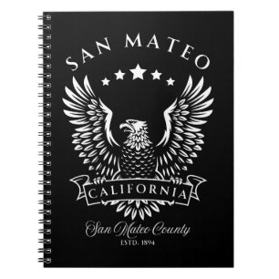 San Mateo Kalifornien Vintage Eagle Anteckningsbok