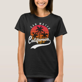 San Mateo, Retro Sunset Women's T-Shirt