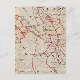 San Mateo, Santa Cruz, Santa Clara, Alameda Vykort