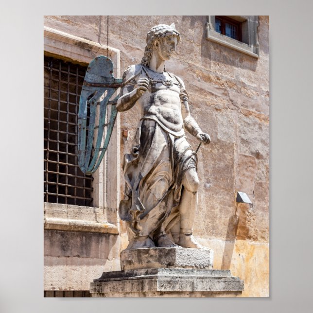 San Michele statue i Castle Sant'Angelo - Rom Poster (Framsidan)