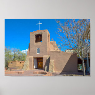 San Miguel Chapel, Santa Fe, New mexico Poster