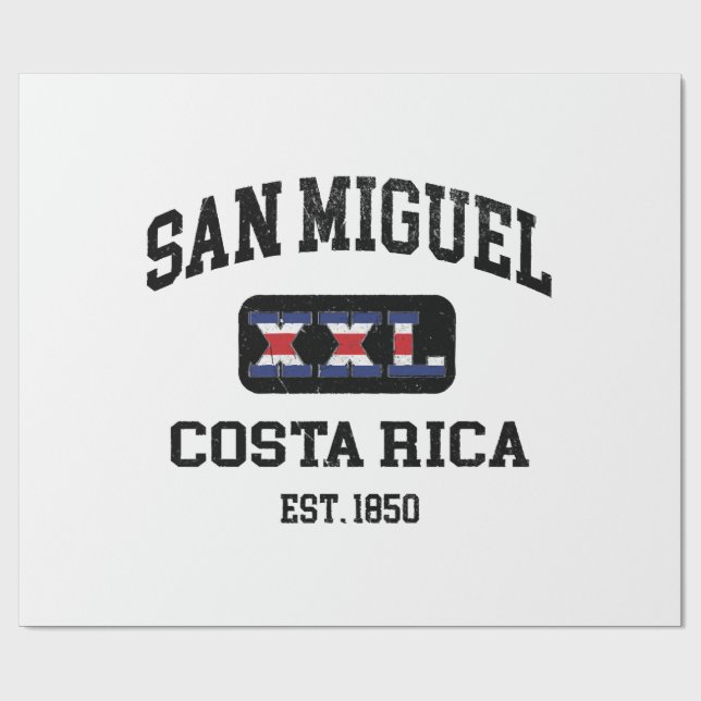 San Miguel, Costa Rica - XXL Athletic Presentpapper (Platt)