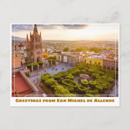 San Miguel de Allende Church med Garden Vykort