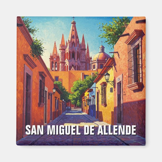 San Miguel de Allende Mexico Travel Magnet (Framsidan)