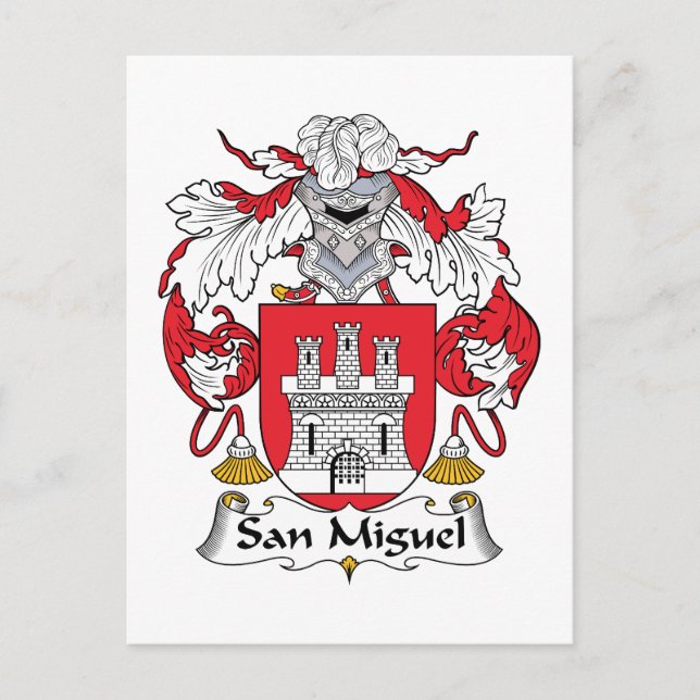 San Miguel Family Crest Vykort (Framsida)