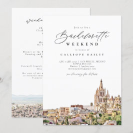SAN MIGUEL MEXICO Travel Bachelorette Itinerary Inbjudningar