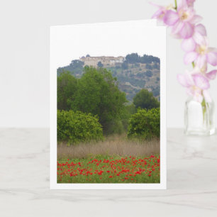 San Miguel Monastery ovanför Poppy Fält Card Kort