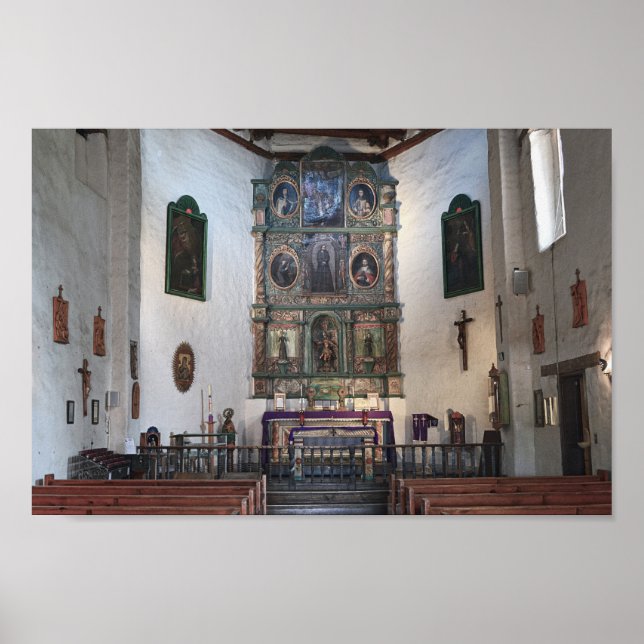 San Miguel Uppdrag Altar, Santa Fe Poster (Framsidan)