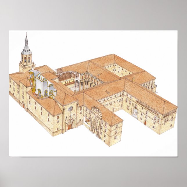 San Millan de la Cogolla-klostret. La Rioja Poster (Framsidan)