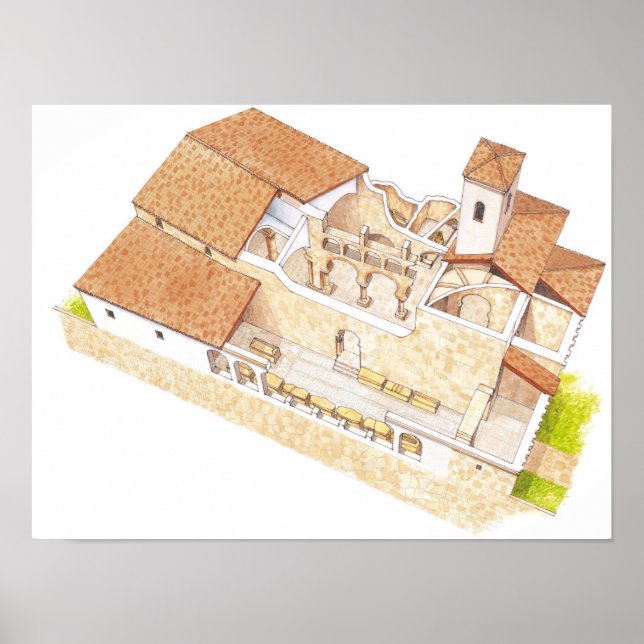 San Millan de la Cogolla. Suso-kloster. La Poster (Framsidan)