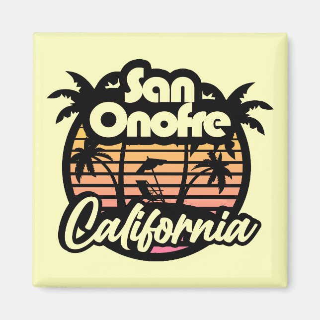 San Onofre Beach, Kalifornien Magnet (Framsidan)