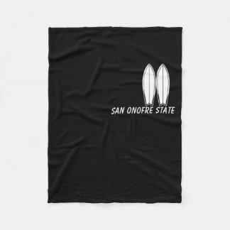 San Onofre State Beach, Surfing Souvenir, Surfer M Fleecefilt