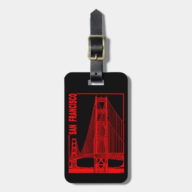 San överbryggar denGuld- grinden Bagagebricka (Vertikal Framsida)