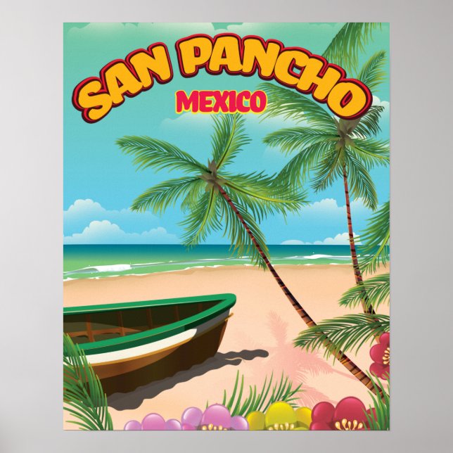 San Pancho strand resebroschyr Poster (Framsidan)