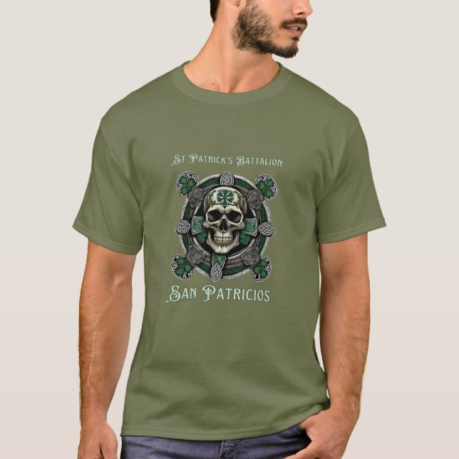 San Patricios Battalion Sankt Patriks Irländska Me T Shirt (Framsida)
