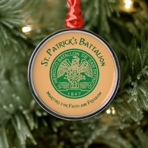 San Patricios Saint patrick Battalion Julgransprydnad Metall