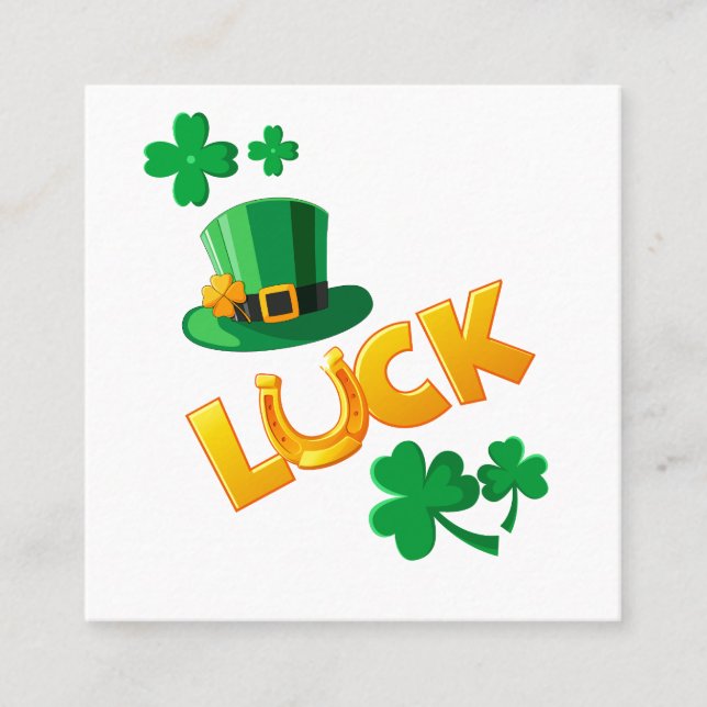 SAN PATRICKS DAG FYRKANTIGT VISITKORT (Framsida)
