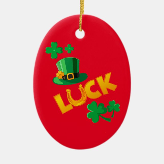 SAN PATRICKS DAG JULGRANSPRYDNAD KERAMIK (Framsidan)