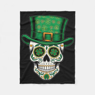 San Patties irländska Lucky Shamrock Socker Skalle Fleecefilt