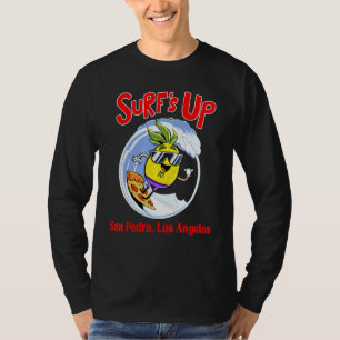 San Pedro Beach Surf För Barn Pineapple Surfing På T Shirt