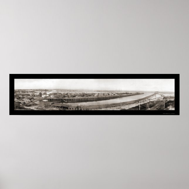 San Pedro CA Lumber Co Photo 1909 Poster (Framsidan)