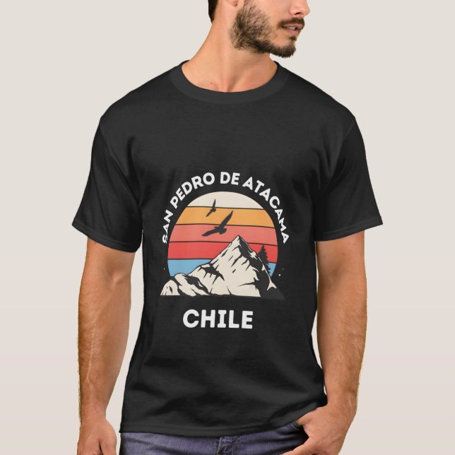 San Pedro de Atacama Chile toppar av chilenska ber T Shirt (Framsida)