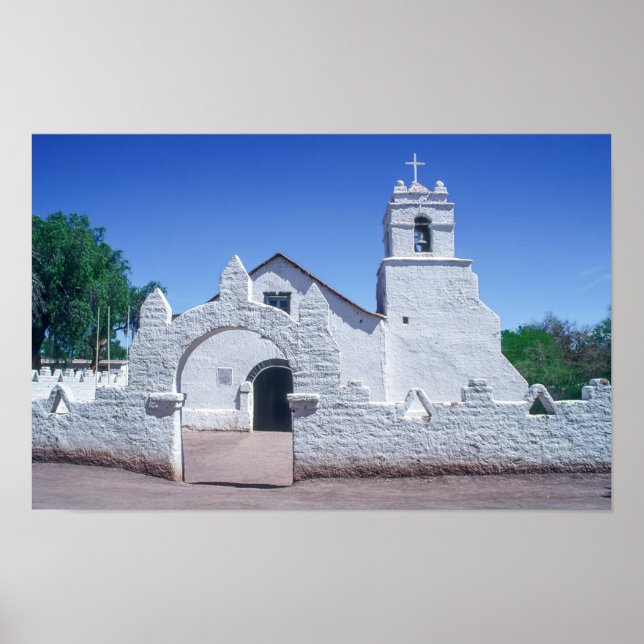 San Pedro de Atacama-kyrkan - Chile Poster (Framsidan)