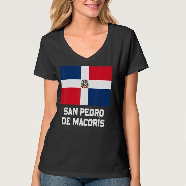 San Pedro De Macorís Dominikanska republiken Emble T Shirt (Framsida)