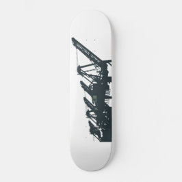 San Pedro Harbor Cranes Skateboard