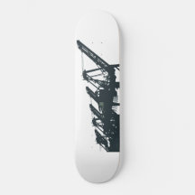 San Pedro Harbor Cranes Skateboard