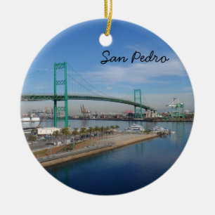 San Pedro Kalifornien Julgransprydnad Keramik