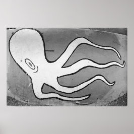 San Pedro Octopus Street Art Poster