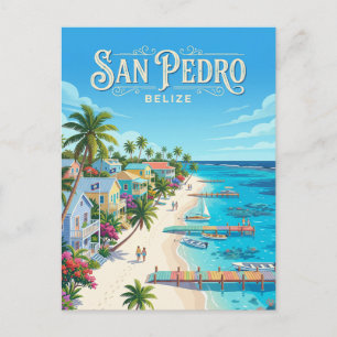 San Pedro Town Belize Vykort