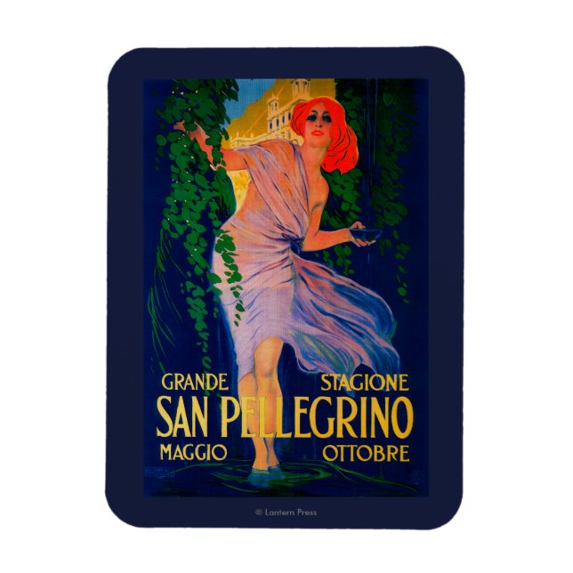 San Pellegrino Vintage PosterEurope Magnet (Vertikal)