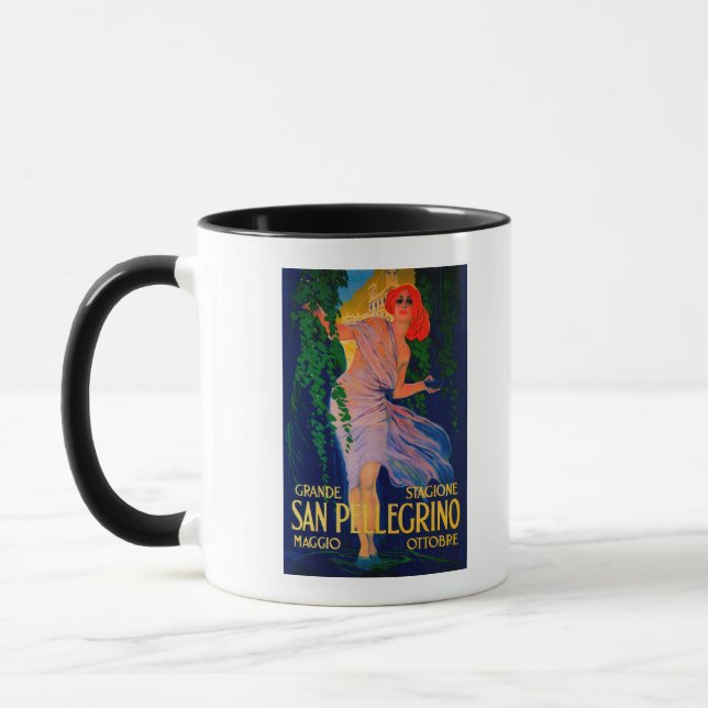 San Pellegrino Vintage PosterEurope Mugg (Vänster)
