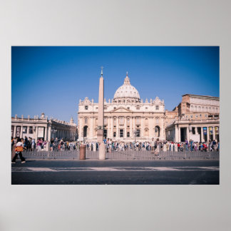 San Pietro Basilica i Vatikanstaten Poster