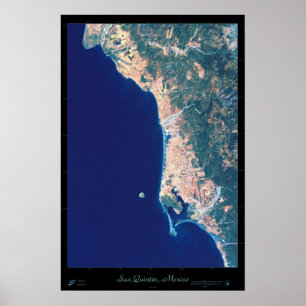 San Quintin, Baja California satellit affisch